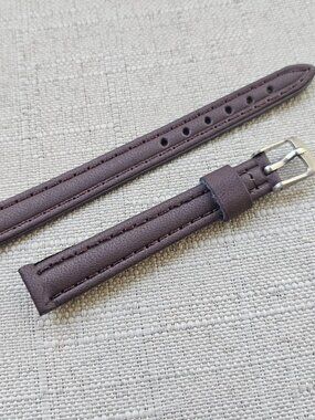 Unbranded Replacement Strap for Watches Brown Leather Band Skinny Size 12mm New